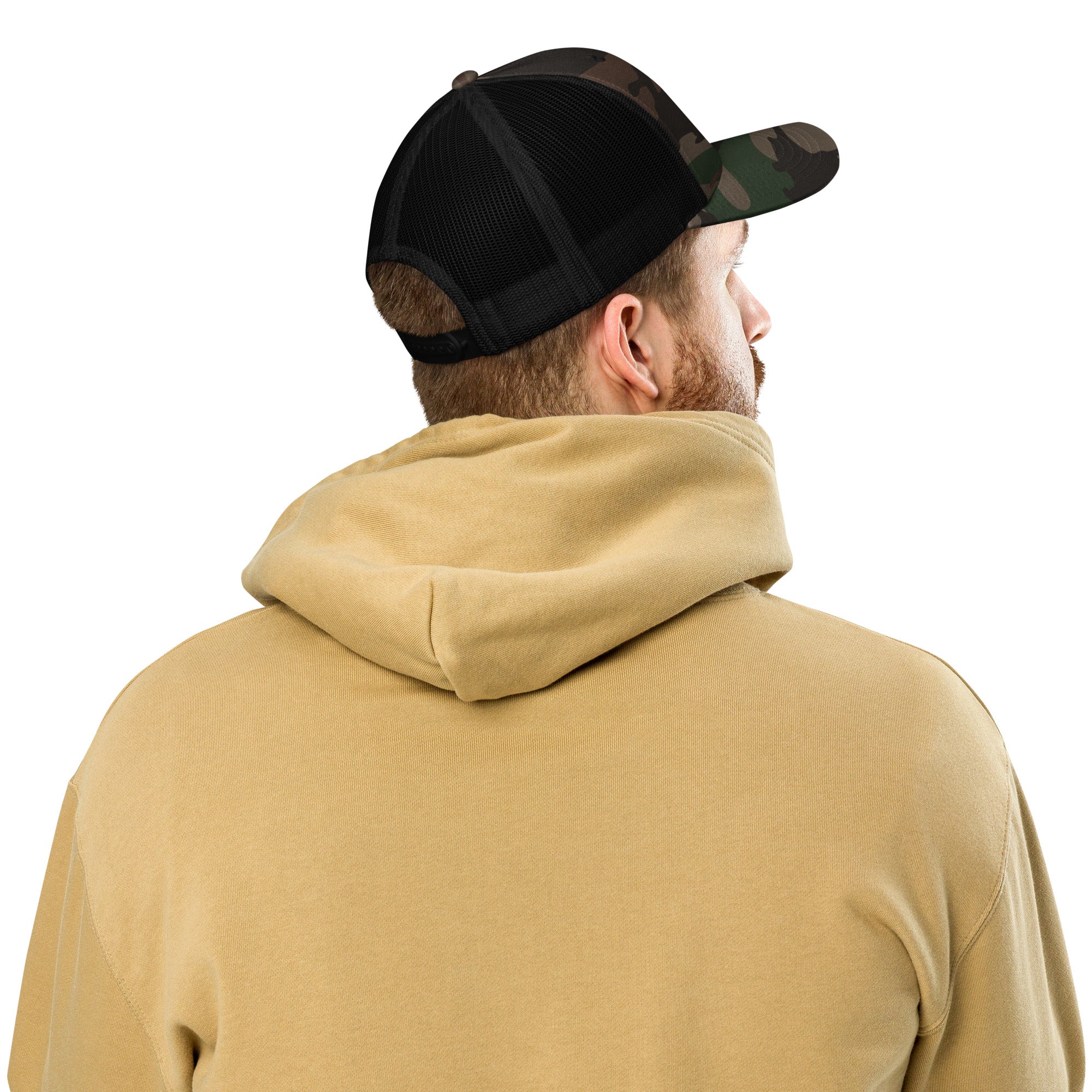Justice Camouflage trucker hat