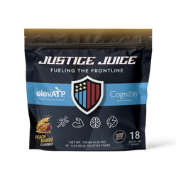 Justice Juice (Peach/Mango): Your Ultimate First Responder Performance Partner - 18-Unit Pack